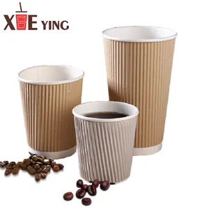Single/double Wall Cup White Coffee Paper Cup Disposable Custom Design Accept White Paper Cup With Lid thumbnail-3