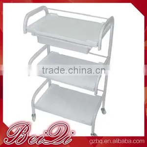 Convenience 3-layer Tool Car Hairdressing Plastic and Metal Shelf Salon Trolley Barber Shop Equipment thumbnail-1