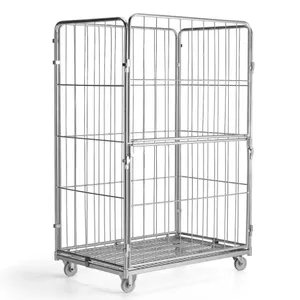 Heavy-Duty Roll Container Trolley With High Load Capacity thumbnail-1
