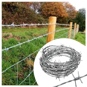 Barbed Wire Fence for Agricultural and Perimeter Security - 200m Rolls thumbnail-1