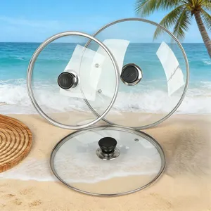 High Quality G Type Tempered Glass Lid Heat Stable Transparent Cookware Top With Secure Rim for Daily Cooking and Professional Kitchen Use thumbnail-1