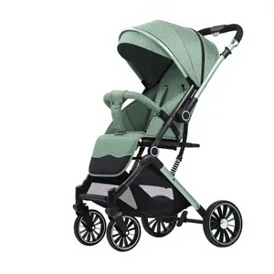 Lightweight Linen Multifunction Baby Stroller Stainless Steel Frame Easy Folding Two-Way Carrier Baby Trolley Comfort 0-3 Baby thumbnail-2