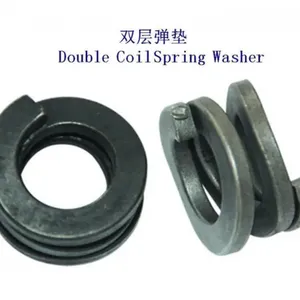 Double Coil Spring Washer M8x2.0mm for Heavy Duty Bolts Black Oxide Finish thumbnail-2