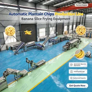 Automatic Plantain Chips Production Line Banana Slice Frying Equipment Banana Chip Making Processing Machinery EPC thumbnail-1