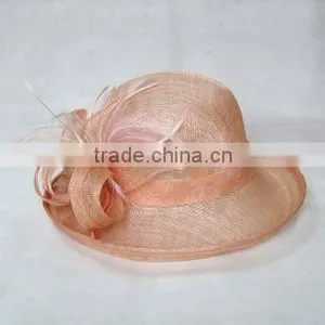 Fancy Sinamay Fabric Hat With Flower Decorated thumbnail-1