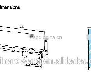 V-511 Glass Door Clamp/ Glass Patch Fittings on the Top thumbnail-2