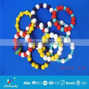 Wholesale Fashion Personalised Food Grade Soft Silicone Bead Bracelet thumbnail-1