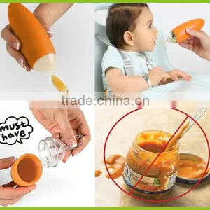 Baby Food Dispenser As Seen On TV Silicone Baby Food Dispensing Spoon thumbnail-1
