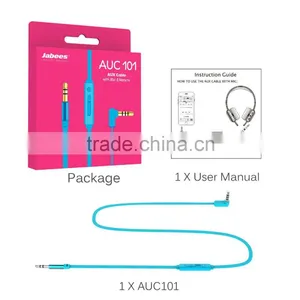 New Volume Control Aux Cable 3.5 to 3.5mm Car Stereo Flat Audio Monitoring Cable Bulk Microphone Cable thumbnail-6