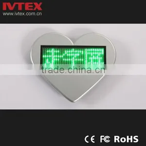 Digital Red Rechargeable Battery Backup Mini LED Display / LED Name Badge / LED Name Tag thumbnail-4