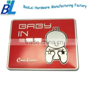 Rectangle Adhesive Metal Car Name Plate thumbnail-4