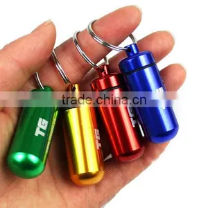 Promotion Custom Logo Aluminium Mini Cash Stash Keychain thumbnail-3