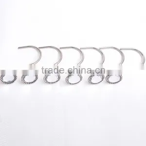 Factory Direct Sale High Quality Metal Shower Curtain Hooks / Polished Chrome Metal Bathroom Shower Curtain Hooks/curtain Hooks thumbnail-3