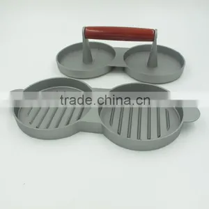 EU FDA Food Grade Manual Non Stick Layer Metal Aluminium Alloy Hamburger Press thumbnail-3