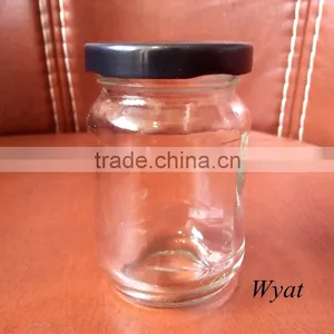 Cheap Round 150ml 5oz Fruit Jam Glass Jelly Jars With Black Lids Quality Choice thumbnail-1