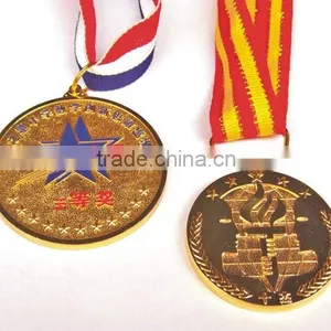 Metal Zinc Alloy Metal Casting Medal With Drap thumbnail-1