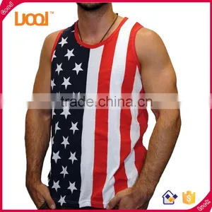 Men's Custom Printing Service Vest Stars & Stripes American Flag Tank Top Shirt thumbnail-1