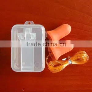 2016 Best Selling Ear Plugs Foam Bell Ear Plugs in Pillow Box 33db Bell Shaped PU Foam Ear Plugs in Plastic Case for Sales thumbnail-3
