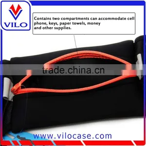 Hydration Running Belt With 2BPA Water Bottles, Adjustable Waist Pack / Workout Pouch / Wallet Fanny Pack Bag thumbnail-4