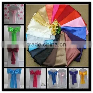 Cheap China Factory Satin Fabric for Wedding Chair Sashes thumbnail-1