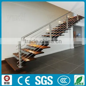 Contemporary Indoor Glass Beam Wooden Stairs thumbnail-5