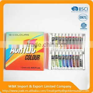 Asian Acrylic Paint Colors in Aluminum Tube Non-toxic for Kids With Good Prices thumbnail-1