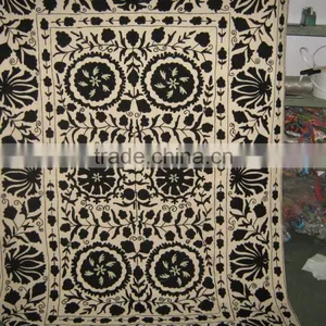 Suzani Embriodery Home Decorative Throws, Rugs, Bedspreads, Cushion & Pillows~Source Directly From Factory in INDIA thumbnail-1