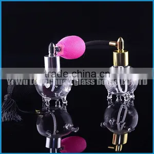 Handmade Handicrafts Transparent Glass Piggy.Transparent Perfume Glass Bottle for Perfume With Metal Bulb Atomizer Provider thumbnail-6