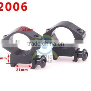 2 x Low Profile See Through 25.4mm Scope Rings 21mm Picatinny Weaver Rail Mount Free Shipping thumbnail-3