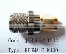 SMA Reverse Polarity, SMA Male Body With Socket, Crimp for LMR400 Cable thumbnail-1