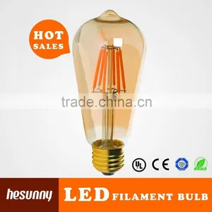 Gold Tint Cover St64 8w E27 Led Edison Bulb thumbnail-1