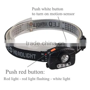 Fishing Caving Mountaineering q5 3W Ultra Bright Led Headlamp With Motion Sensor thumbnail-3