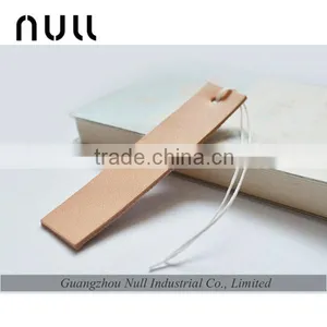 Free Embossed Logo Custom Design Genuine Cowhide Leather Bookmark thumbnail-3