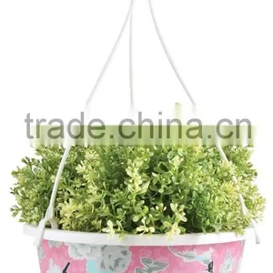 Hanging Basket Flower Pot in Printed Flower thumbnail-1
