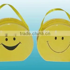 Ceramic Gift Bags for Jars With Smile Face Yellow Glazed thumbnail-1