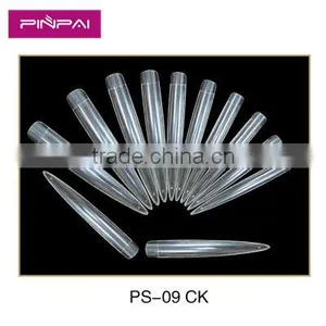 12 Size White and Nature Stiletto Half Covered Long Tips of Acrylic Nail Tips thumbnail-2