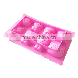 100% Food Grade Hello Kitty Family Cat Shape Silicone Ice Tray thumbnail-5