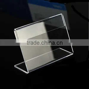 Horizontal Slanted L-Shape Acrylic Sign Holder/Slanted Sign Holders thumbnail-4