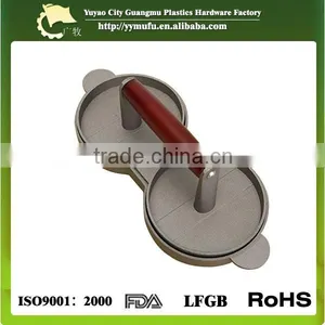 Aluminum Double Burger Press Hamburger Patties Maker Meat Press Kitchen Tools thumbnail-2