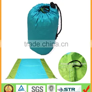Oversized Mat, Shade Tarp and Beach Picnic Throw Parasheet With Nylon Tote Pouch thumbnail-1