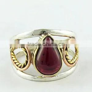 Deep Red Colour !! Red Garnet 925 Sterling Silver Ring, Silver Jewelry, Gemstone Silver Jewelry thumbnail-3