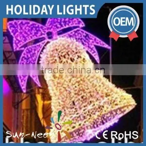 2016 New Products Colorful Lighted Christmas Bells Motif Light for Outdoor Decor thumbnail-1