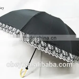 UV Resistance Big Umbrella With Rattan Handle thumbnail-2