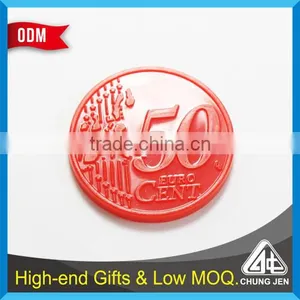 Best Selling Cheap Colorful Trolley Coin Embossed Custom Plastic Token thumbnail-2