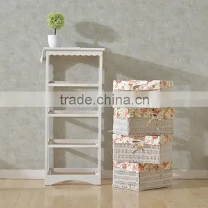 Wooden Storage Cabinet With Rattan/Wicker Drawer thumbnail-4
