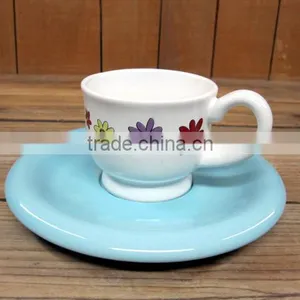 Wholesale Dream Flower Ceramic Coffee Cup With Saucer thumbnail-1
