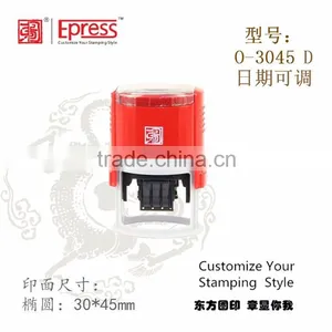 Oval 30*45mm Factory Date Code Self Inking Stamp , Standard Type Date Time Stamp thumbnail-3
