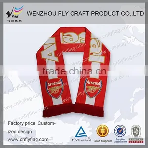Super Quality Crazy Selling Polar Fleece Printed Football Fan Scarf thumbnail-1