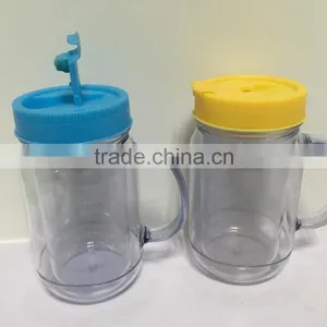 Mason Jar With Plastic Lid thumbnail-1
