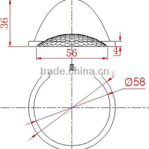 Led Glass Lens 66mm 45 Degree Optical for LED High Bay Light KC66-1 thumbnail-3